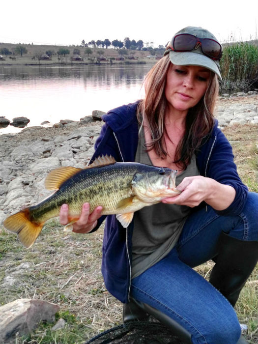 Bass fishing at sunset, Rietvlei Dam, 2018