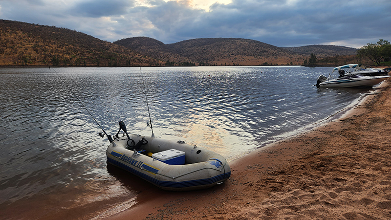 Sunset at Fish Eagle Bay, Warmbad Dam, 2024